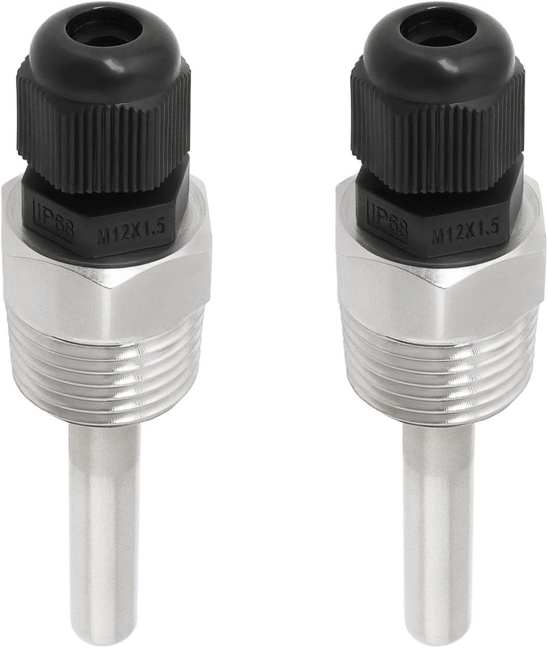 OTOTEC 2pcs Immersion Sleeve Pocket Thermowell G1/2" 304 Stainless Steel Temperature Sensor Immersion Sleeve Pocket Tool for Temperature Sensor 6mm Heater(8x50mm) - Image 1